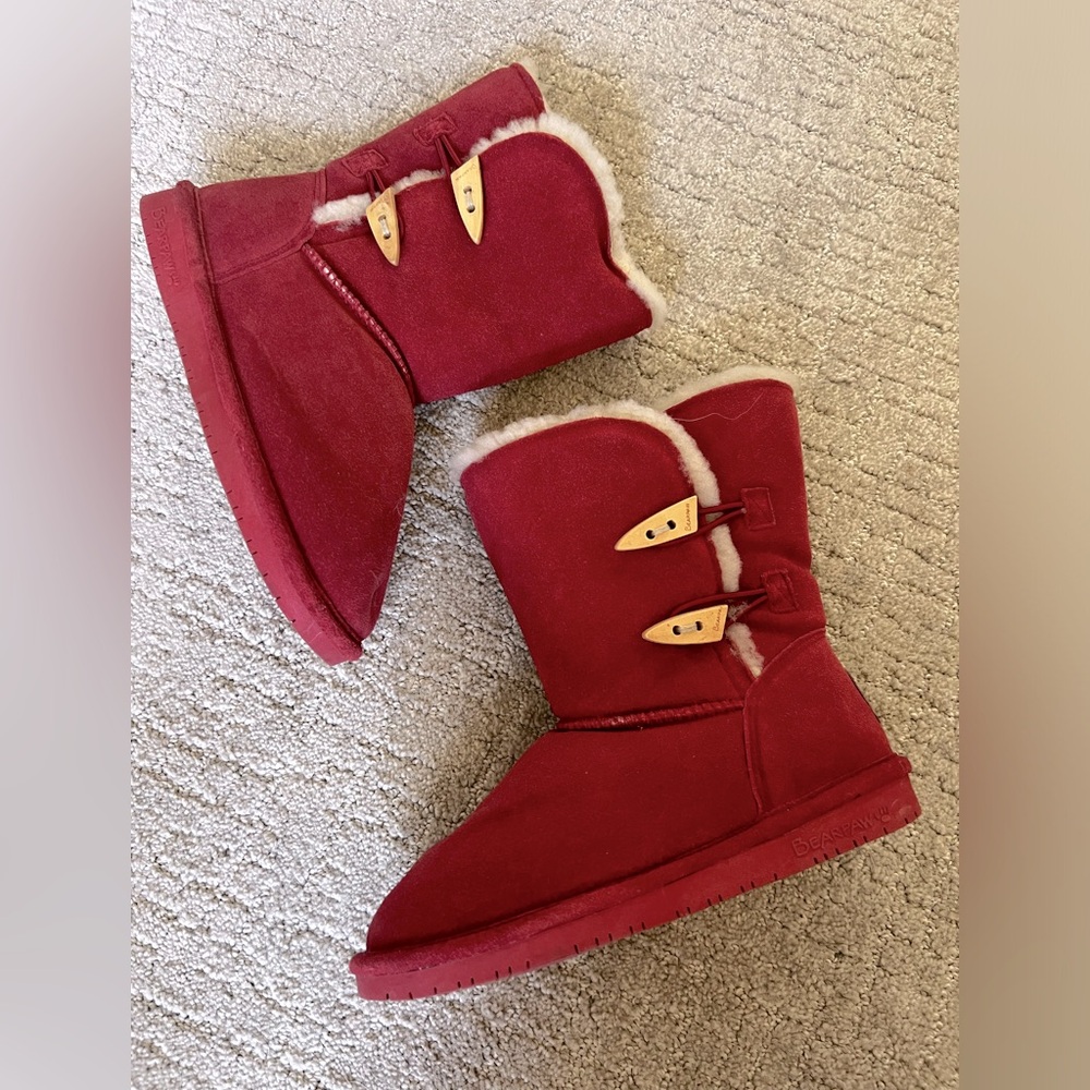 Red Bearpaw Sherpa Boots